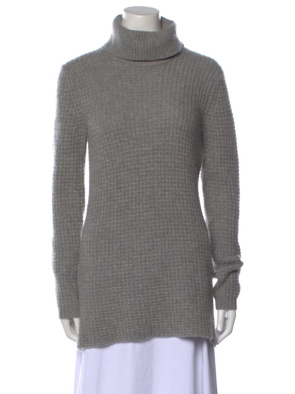 100% Cashmere Saks Fifth Avenue Grey Turtleneck Sweater